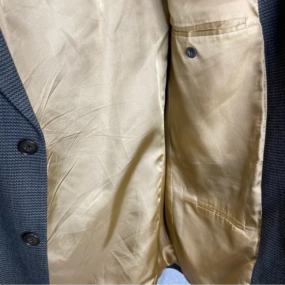 Oscar De Le Renta Notch Lapel Tweed Check Woolen Blazer - Picture 8 of 8